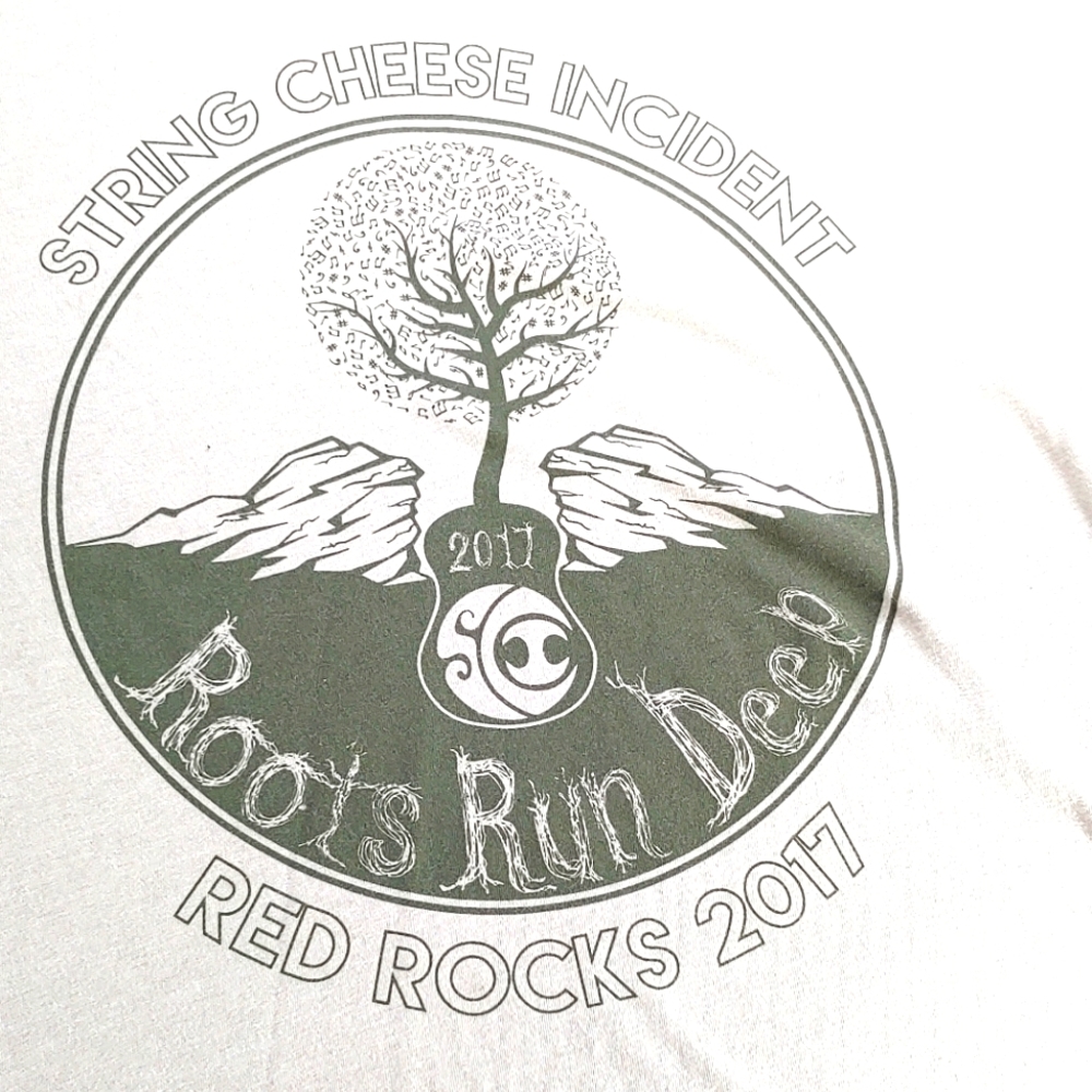 The String Cheese Incident ROOTS RUN DEEP Concert Tshirt Red Rocks 2017 Medium